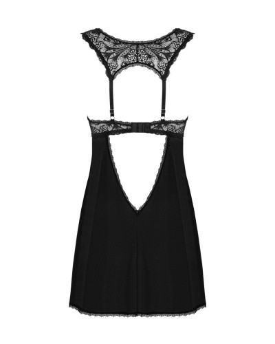 Obsessive Donna Dream babydoll - сексуальна сорочка з мереживом та стрінги, M/L (чорний) - купити в Києві, Україні